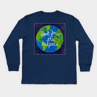 Look For The Helpers Kids Long Sleeve T-Shirt